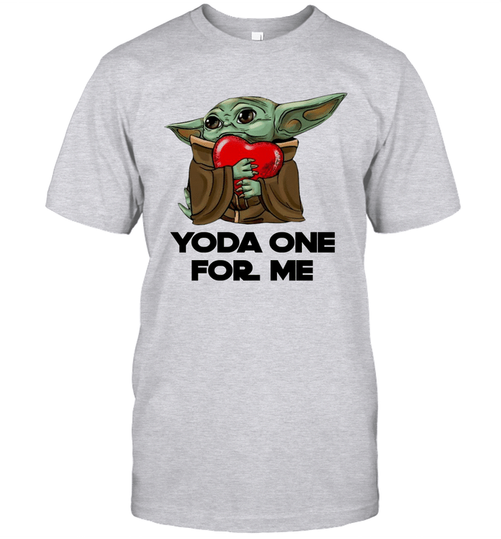 Baby Yoda Hug Heart Yoda One For Me Funny Shirt