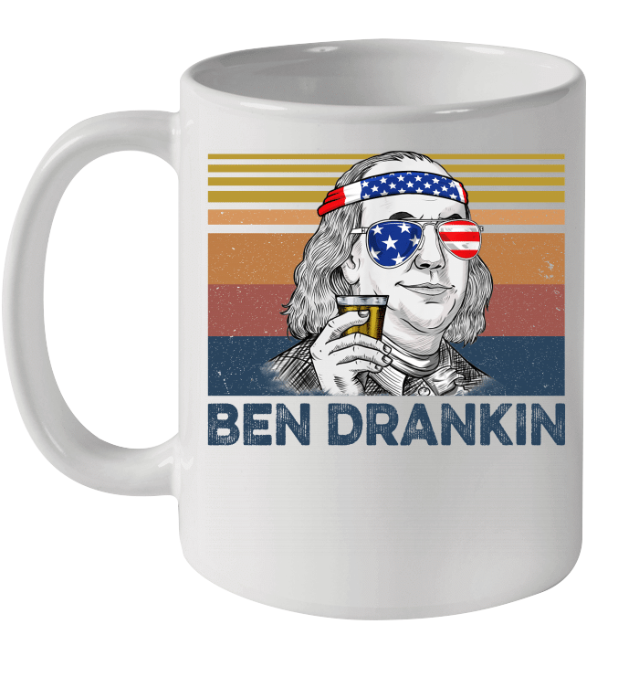 Ben Drankin Benjamin Franklin 4th Of July Vintage Mug
