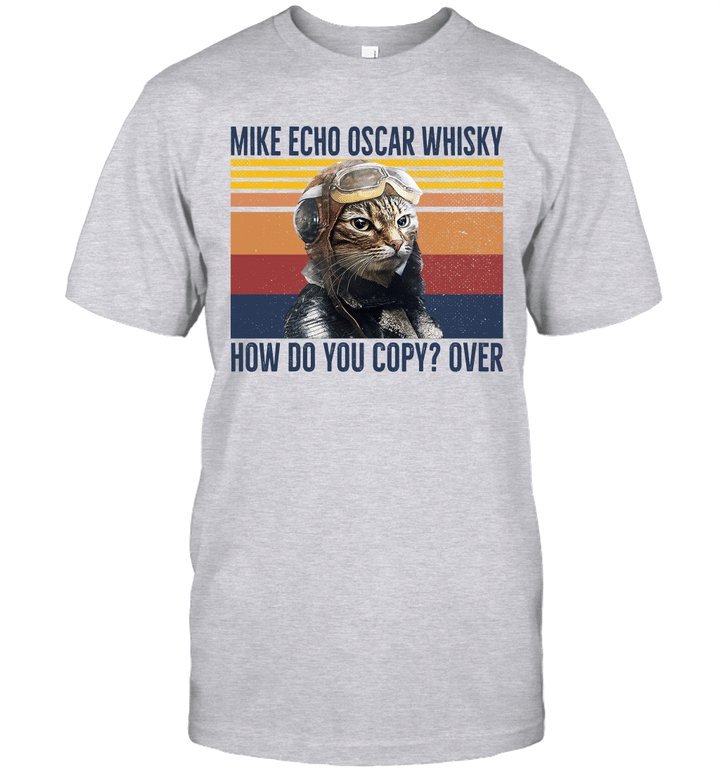 Cat Mike Echo Oscar Whisky How Do You Copy Over Vintage Shirt