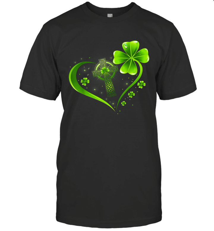Celtic Cross And Irish Four Leaf Clover St Patrack's Day Shirt