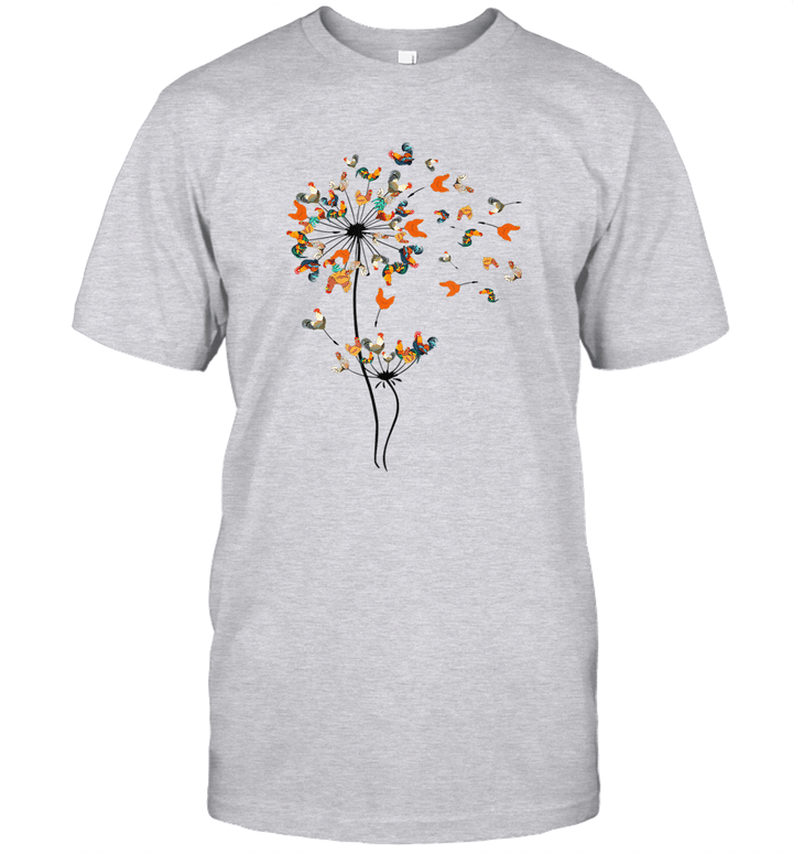 Dandelion Chicken Flower Shirt Floral Chickens Tree Lover T-Shirt