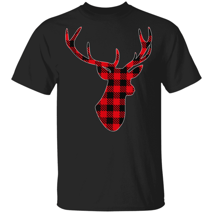 Deer Christmas Red Plaid Buffalo Shirt Funny Christmas Gift