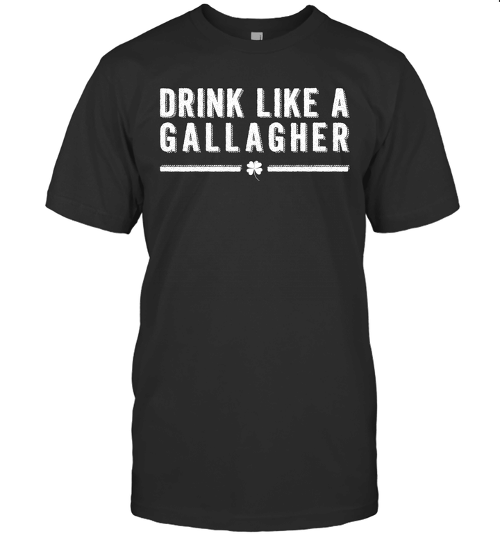 Drink Like A Gallagher St Patrick's Day Leprechaun Beer Shirt