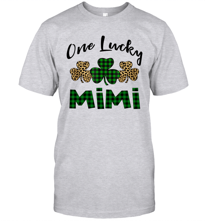 Funny One Lucky Mimi Leopard Plaid St Patrick's Day Gift Shirt