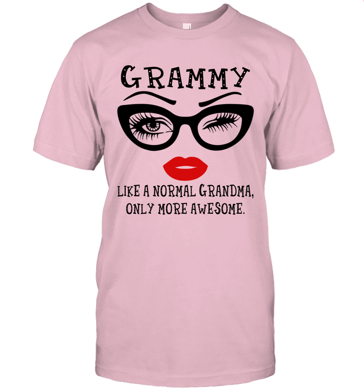 Grammy Like A Normal Grandma Only More Awesome Glasses Face Shirt