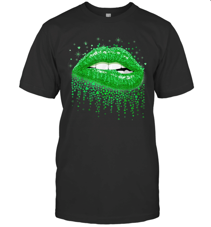 Green Lips Shamrock St Patrick's Day Shirt