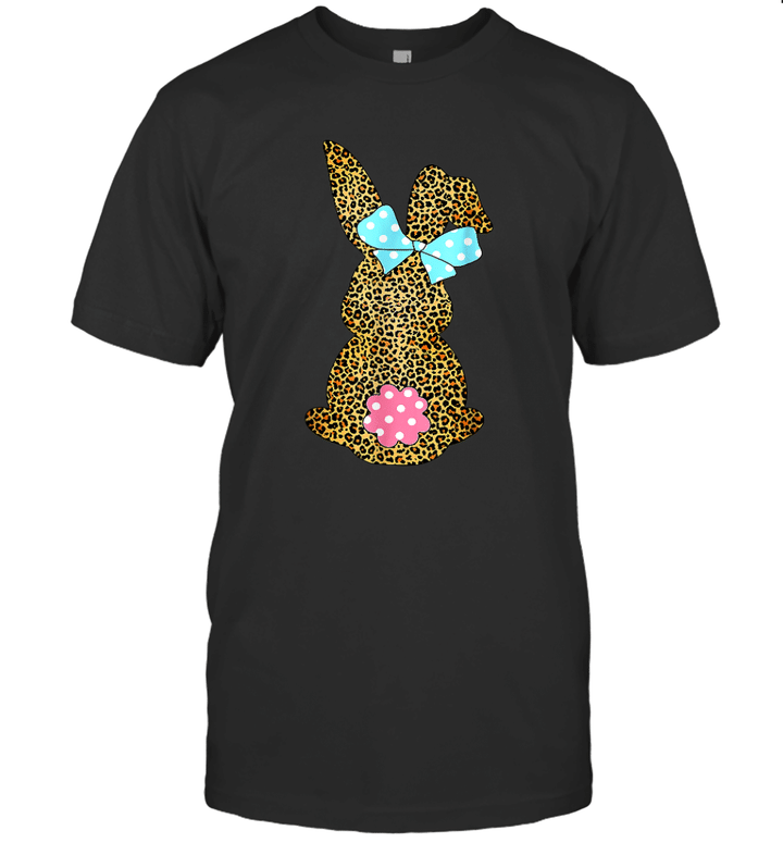 Happy Easter Cute Leopard Bunny Rabbit T-Shirt