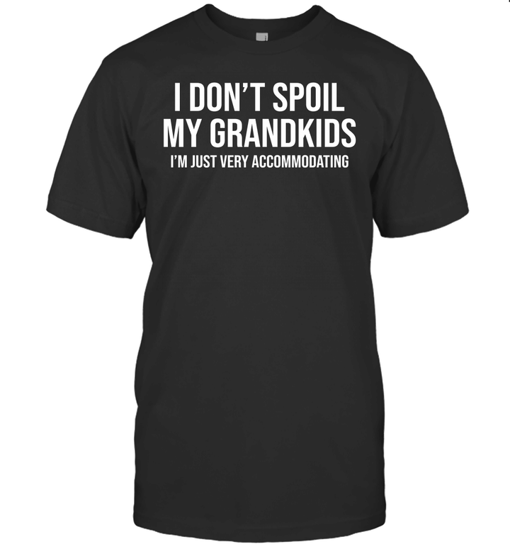 I Don't Spoil My Grandkids I'm Just Very Accommodating Shirt Funny Quote Shirts
