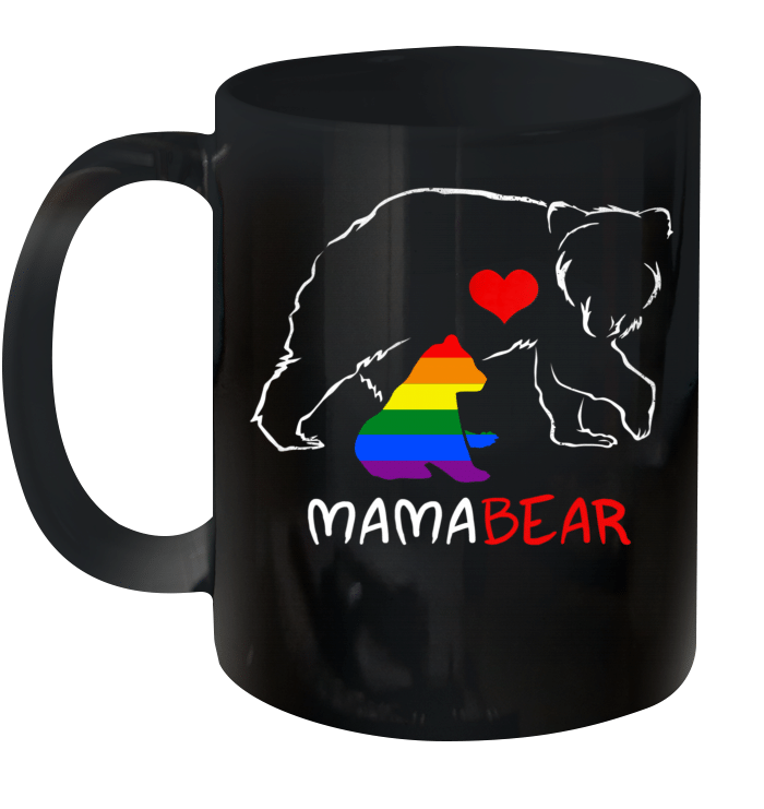 Lgbt Mom Mama Bear Mug Mother's Day Gift Rainbow Coffee Mugs