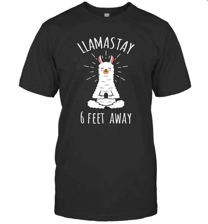 Llamastay 6 Feet Away Funny Llama Social Distancing Shirt