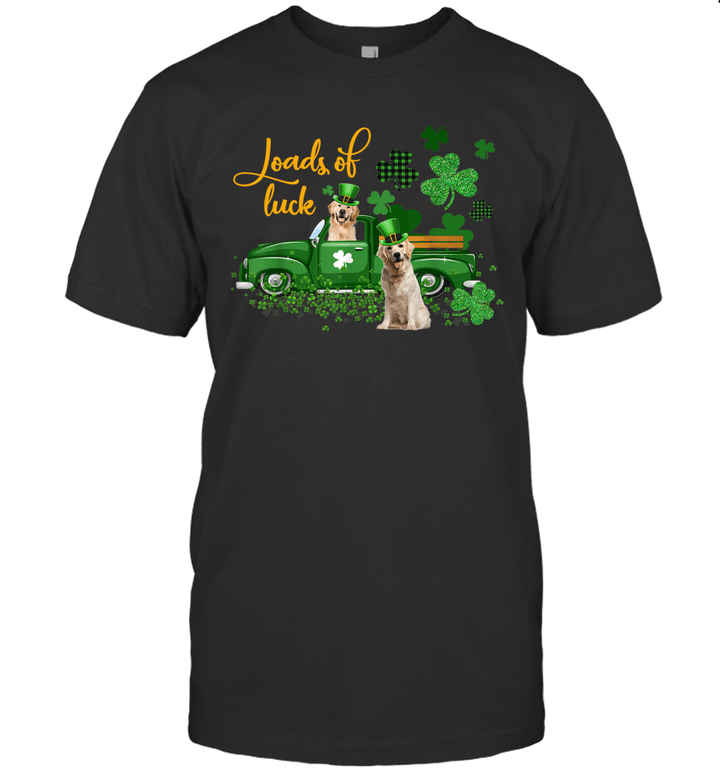 Loads Of Luck Truck Golden Retriever St Patrick's Day Shirt