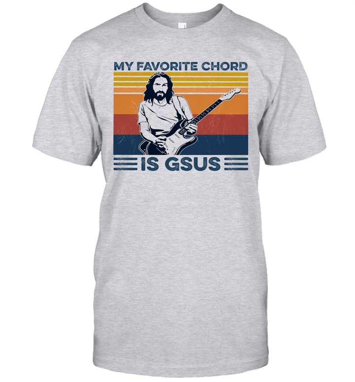 My Favorite Chord Is Gsus Jesus Playing Guitar Vintage Shirt
