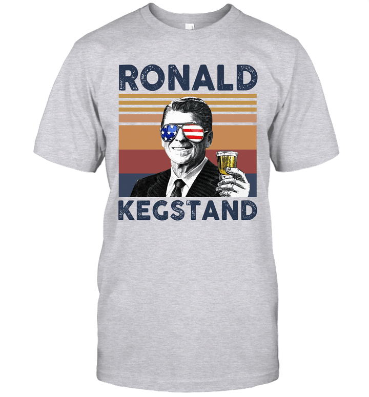 Ronald Kegstand US Drinking 4th Of July Vintage Shirt Independence Day American Gift
