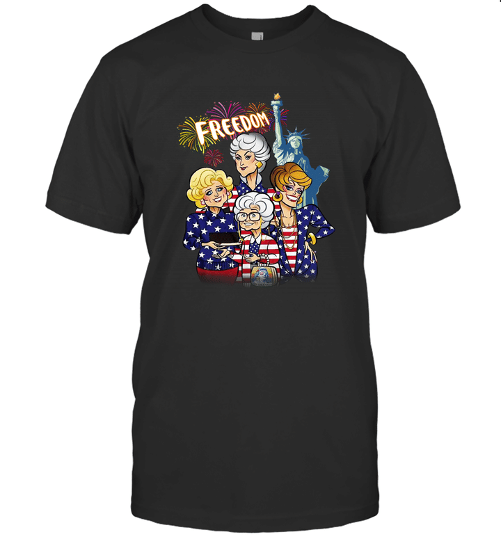 The Golden Girls Freedom American Flag Day Shirt 4th of July Graphic Tees