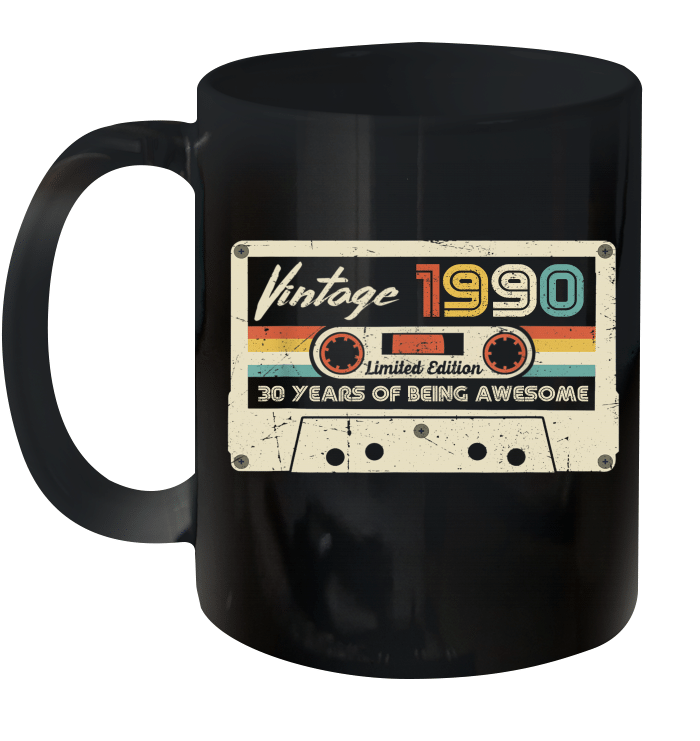 Vintage 1990 Made In 1990 30th Birthday 30 Years Old Gift Mug Funny Birthday Gifts