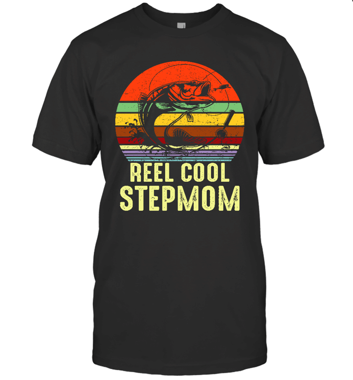 Vintage Reel Cool Stepmom Fishing Funny Mother's Day Shirt