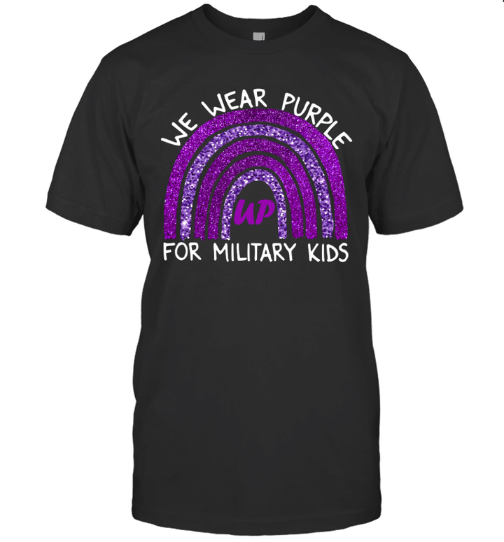 We Wear Purple Up For Military Kids Military Child Month Shirt