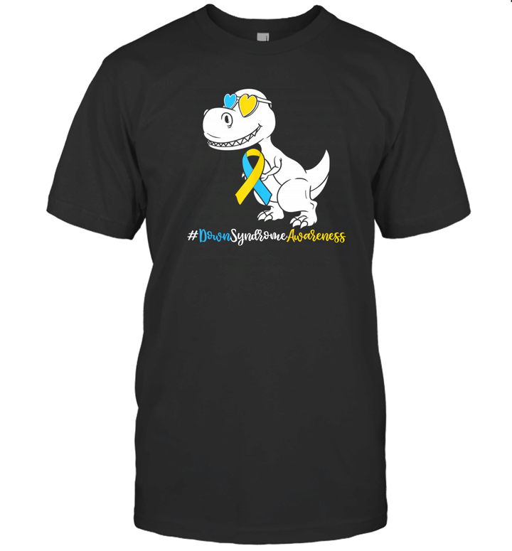 Down Syndrome Awareness T-rex Dinosaur Shirt