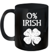 0% Irish St Patrick's Day Graphic Funny Mug