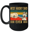 Best Husky Dad Ever Bump Fit Vintage Retro Mug