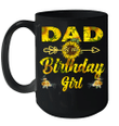 Dad Of The Birthday Girl Sunflower Funny Mug