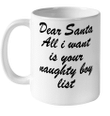 Dear Santa All I Want Is Your Naughty Boy List Christmas Mug | Funny Holiday Mugs | Naughty List