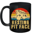 Dog Pitbull Resting Pit Face Vintage Mug