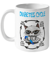 Grumpy Cat Diabetes Cycle Awareness Mug, Diabetes Cycle Awareness Cat Mug