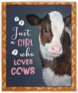 Heifer Just Girl Who Loves Cows Blanket - Cow Fleece Blanket
