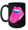 Hot Pink Lips Mouth Tongue Out Mug