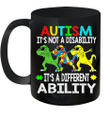 It's Not A Disability Ability Autism Dinosaur Dabbing Mug