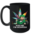 Leprechaun Kiss Me I'm Highrish Patrick's Day Mug
