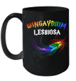 Lgbt Pride 2021 Funny Lesbian Love Wingaydium Lesbiosa Gift Mug
