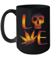 Love Weed Skull Cannabis Sugar Skull Mug