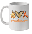 Peace Love Cure Multiple Sclerosis Awareness Mug