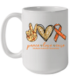 Peace Love Cure Multiple Sclerosis Awareness Mug
