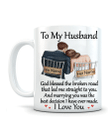Personalized Mug To My Husband God Blessed Broken Road That Led Me Straight To You Mug, Custom Text Coffee Mugs