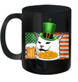 Saint Patricks Confused Cat Meme St Patrick's Day Smudge Mug