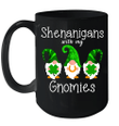 Shenanigans With My Gnomies Shamrock Clover St Patrick's Mug