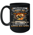 Skull I Have A Freaking Awesome Guardian Angel Watching Over Me In Heaven Mug