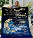 To my daughter wherever your journey in life may take you I love you to the moon and back Fleece Blanket