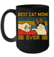 Vintage Best Cat Mom Ever Fist Bump Mug