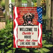 Welcome To The Dog House Custom Garden Flag – Personalized Dog Decorative Flags