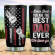 Dear Dad You Are The Best Dad Ever Personalized Tumbler, Best Gift For Father