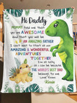 Hi Daddy Personalized Blanket, Best Gift For Dad, Custom Gift Blanket For Father's Day