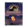 Vintage Papasaurus Personalized Blanket, Best Gift For Father