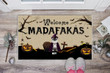 Welcome Madafakas Personalized Doormat, Halloween Gift For Cat Lover