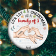 Baby's First Christmas As A Family Circle Ornament