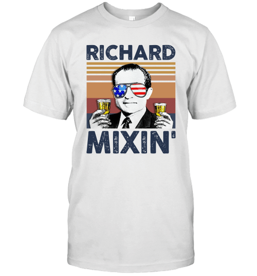 Richard Mixin' US Drinking 4th Of July Vintage Shirt Independence Day American T-Shirt