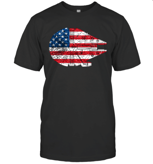 The Millennium Falcon American Flag 4th Of July Shirt Funny Independence Day American Gift